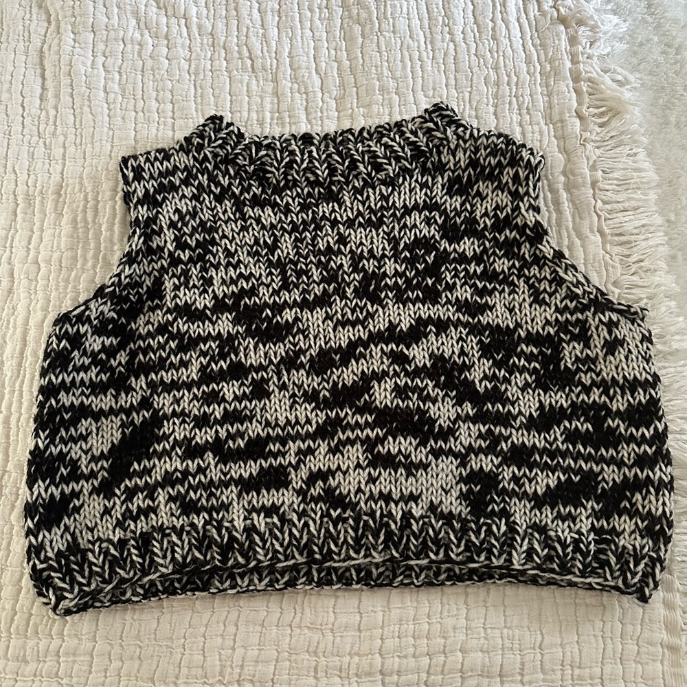 Hand knit sweater vest